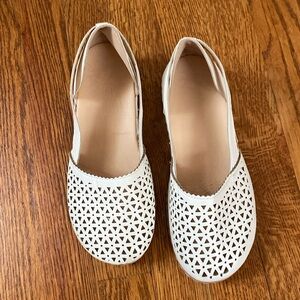 white heels/ sandals